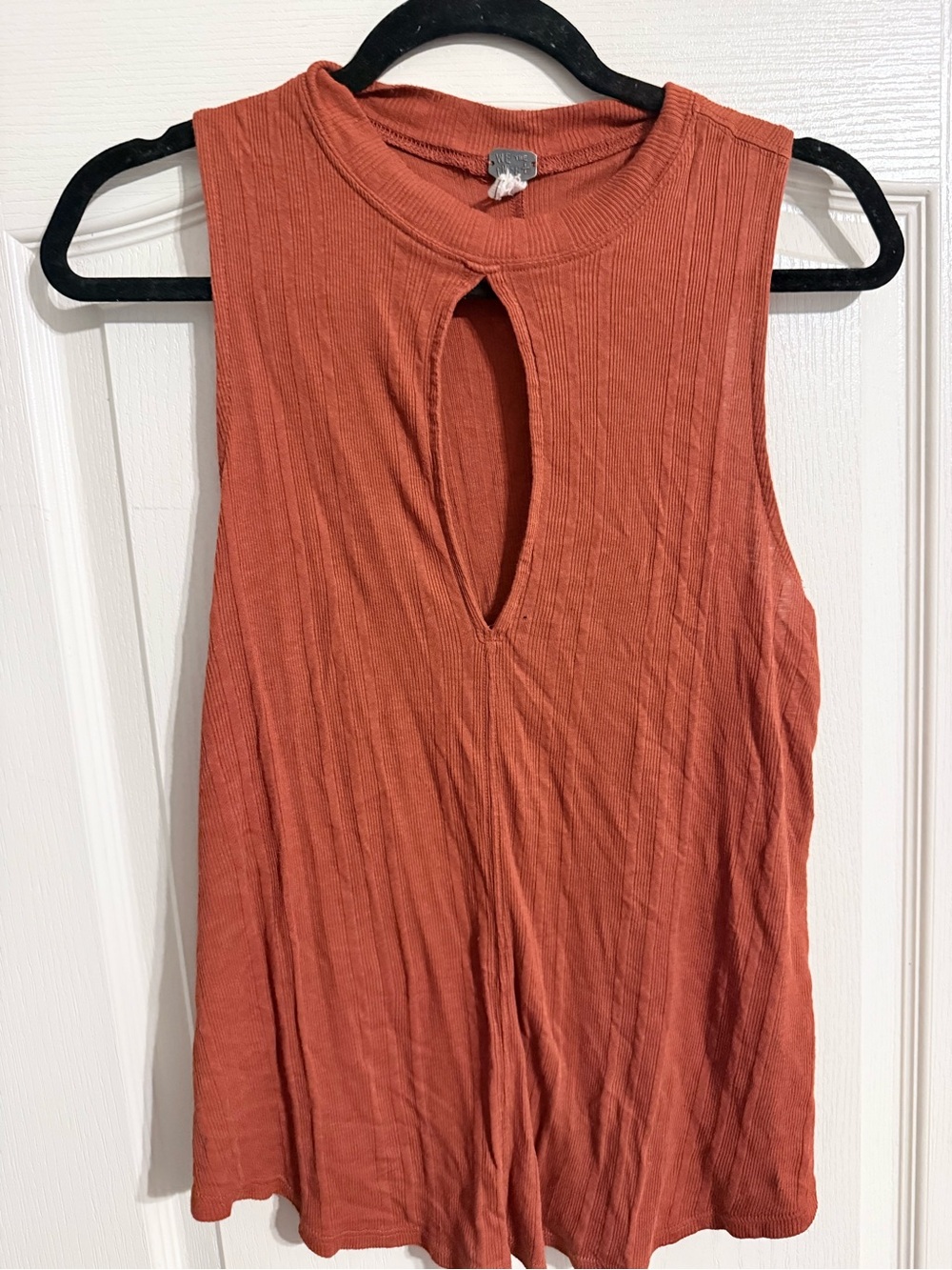 Free People Rust Keyhole Ribbed Tank - Picture 4 of 5